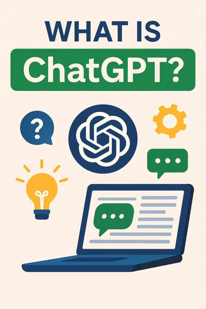 ChatGPT 2025 – Complete Beginner to Pro Guide for Content Creators Illustration representing ChatGPT’s role in answering questions and assisting users with AI-powered natural language processing in 2025.