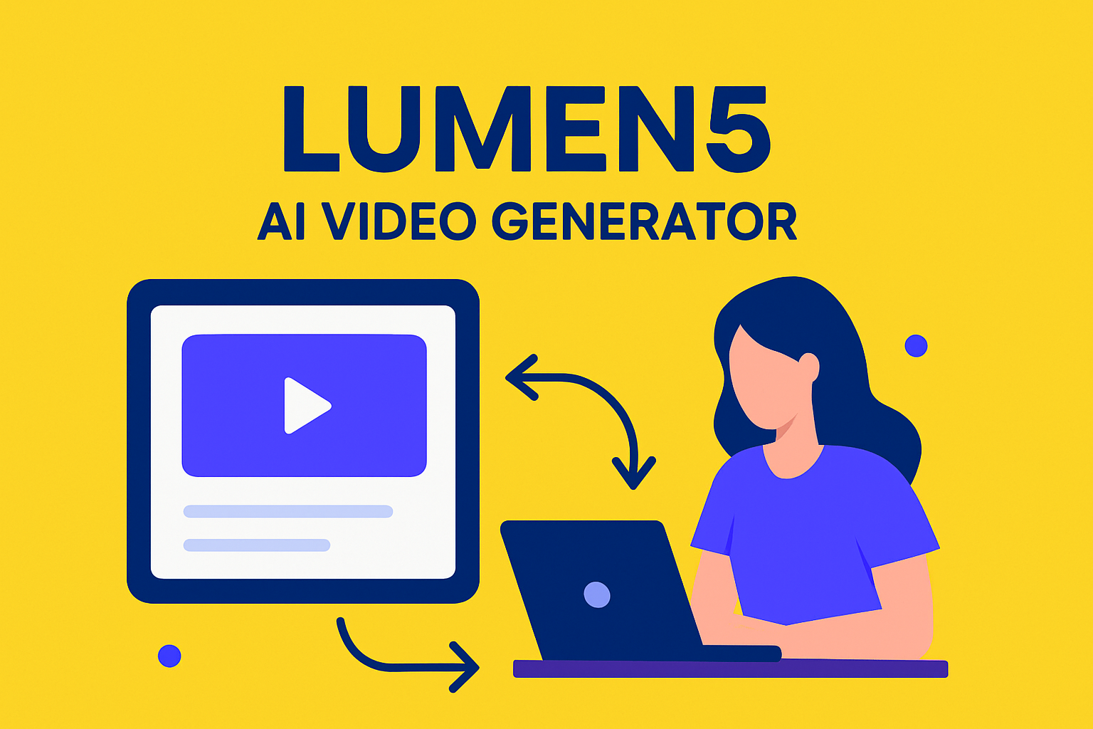 Top AI Video Generators in 2025 for Content Creators Infographic showcasing Lumen5 AI video generator features like blog-to-video transformation and visual storytelling.