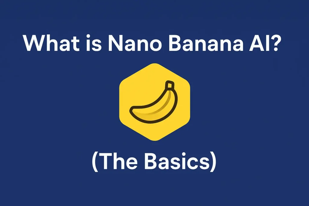 Introductory graphic showcasing the basics of Nano Banana AI for beginners in 2025.