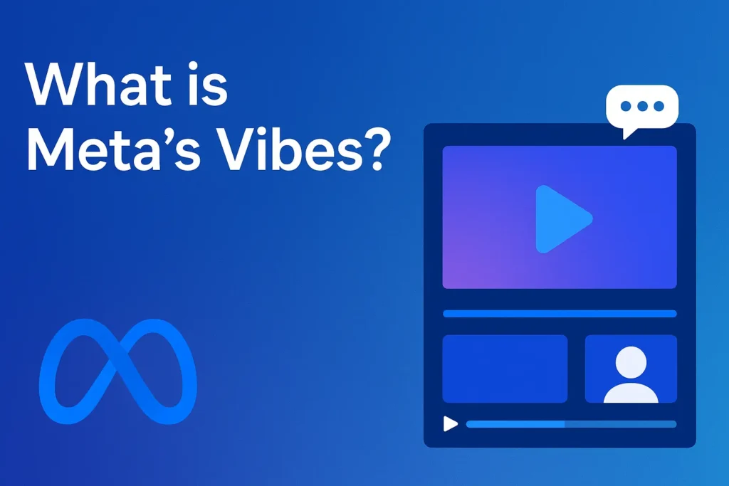 Meta’s Vibes AI Video Feed 2025 – Complete Beginner to Pro Guide Infographic explaining the basics of Meta’s Vibes AI video feed in 2025.