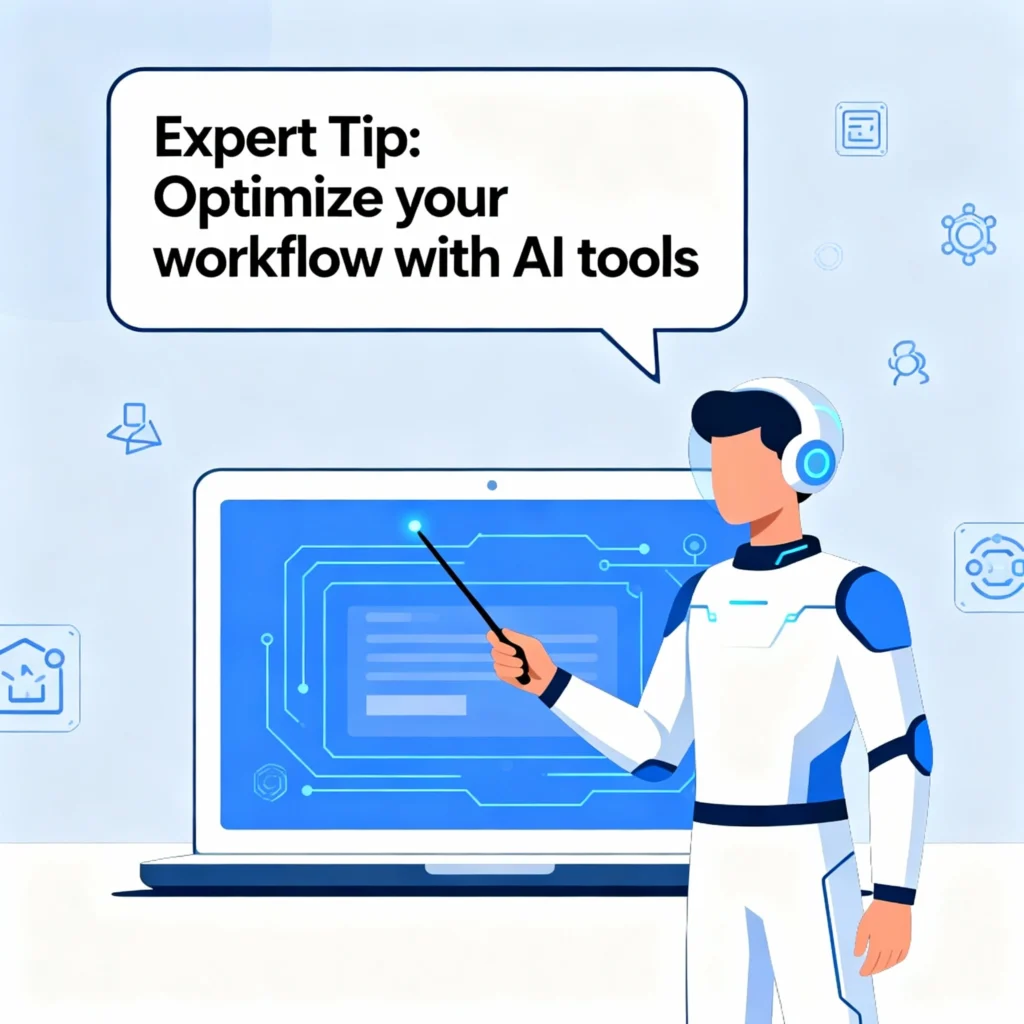 Illustration showing a person offering expert advice in a tech-themed setting about GPTZero usage 