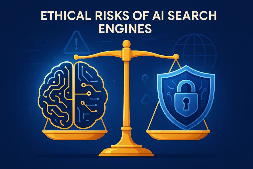 Perplexity AI Latest Version (2025) Ethical scale representing AI responsibility, fairness, and transparency.