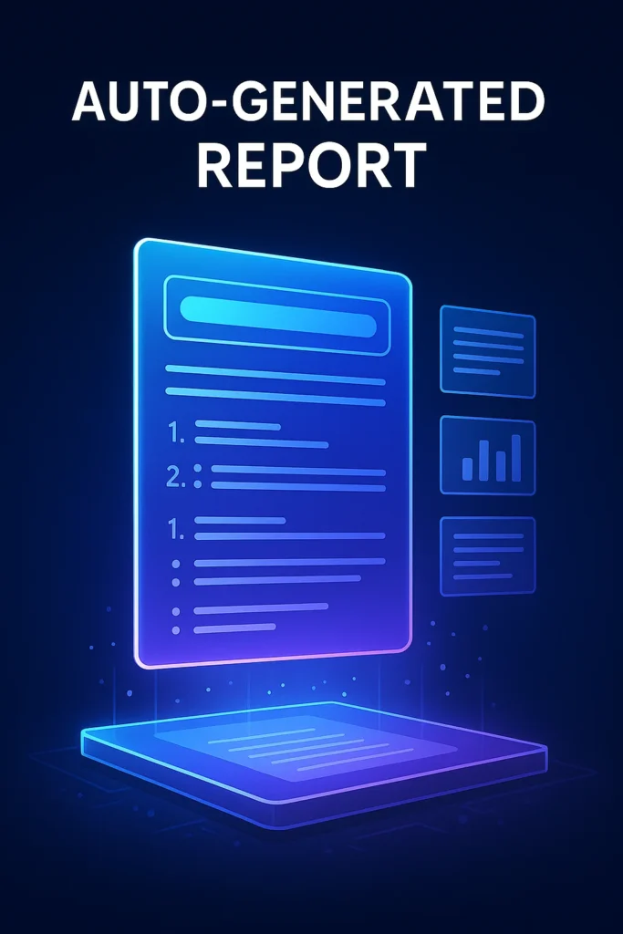 Perplexity AI Latest Version (2025) AI auto-generating multi-section report with citations.