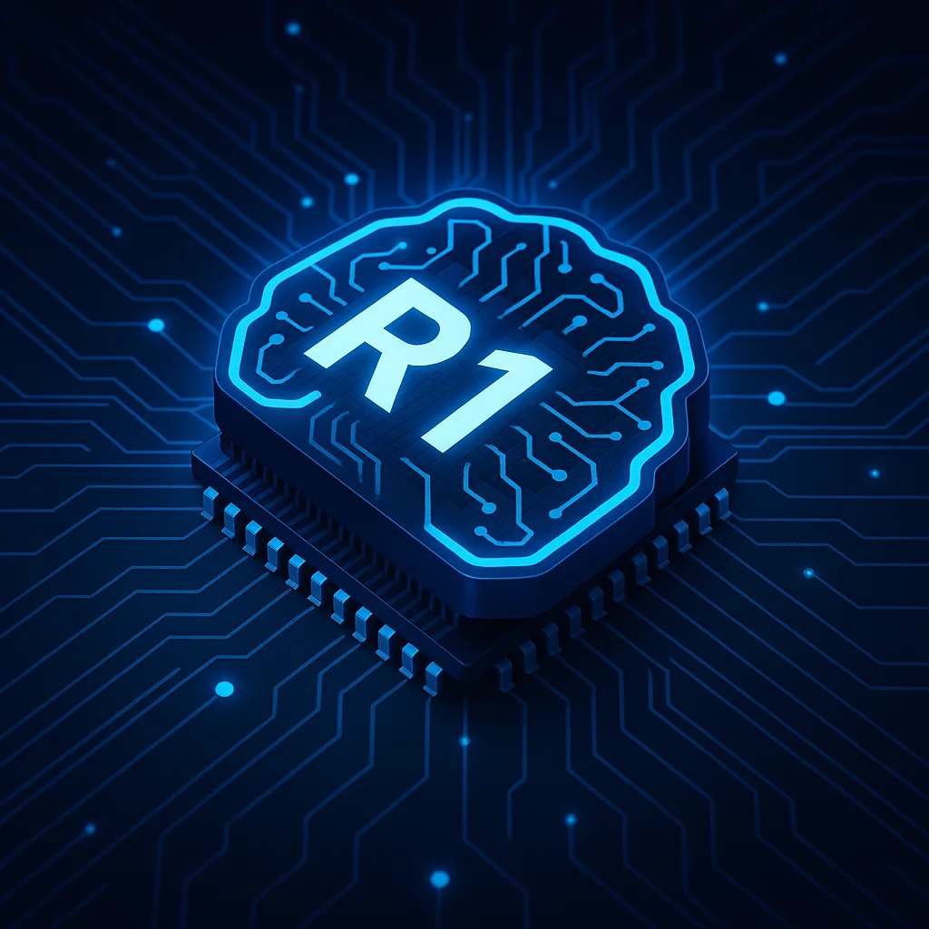 Perplexity AI Latest Version (2025) R1 reasoning engine visual showing multi-step logical analysis.