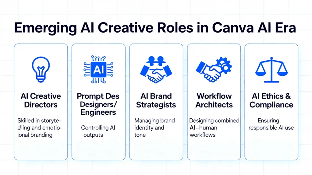 Human creative director guiding AI design system in a futuristic workspace.