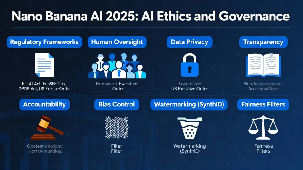 AI ethics scale balancing innovation and privacy in a futuristic digital courtroom.