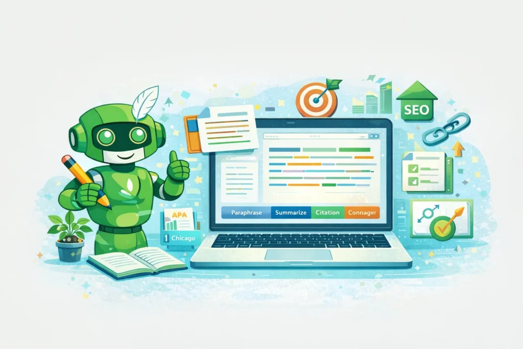 Using QuillBot AI for blogging and SEO content optimization.
