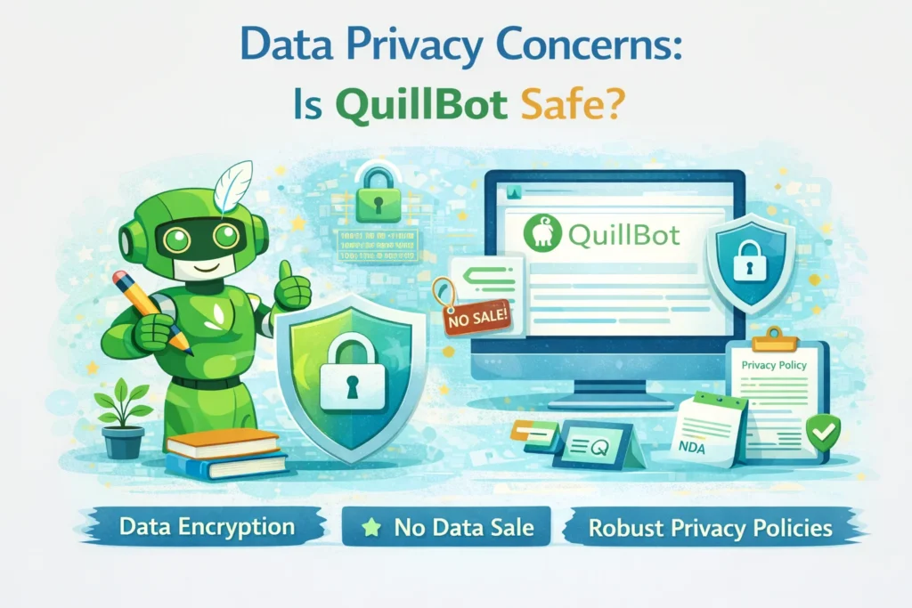Data privacy and safety concerns in QuillBot AI.